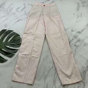 Rocky Mountain Jeans Womens Vintage 80s High Rise Pant Size S White Red Stripe